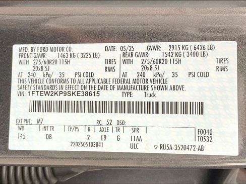 Used 2025 Ford F150 STX w/ STX Black Appearance Package RWD image 37