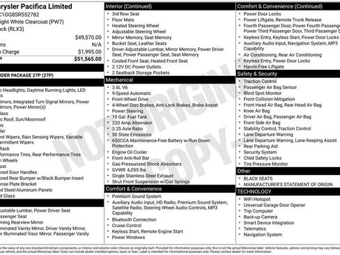Certified 2025 Chrysler Pacifica Limited FWD image 24