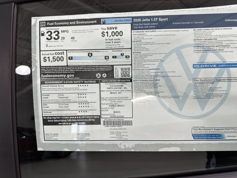 New 2026 Volkswagen Jetta Sport image 40