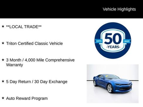 Used 2018 Chevrolet Camaro LT w/ RS Package RWD image 6