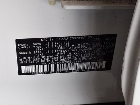 Certified 2025 Subaru Outback Wilderness AWD/4WD image 28