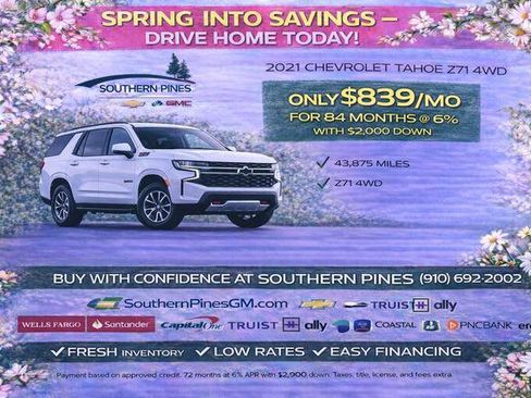 Used 2021 Chevrolet Tahoe Z71 AWD/4WD image 2