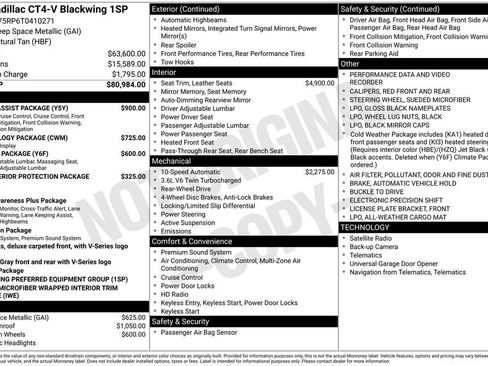 New 2026 Cadillac CT4 V Blackwing w/ Driver Assist Package RWD image 38
