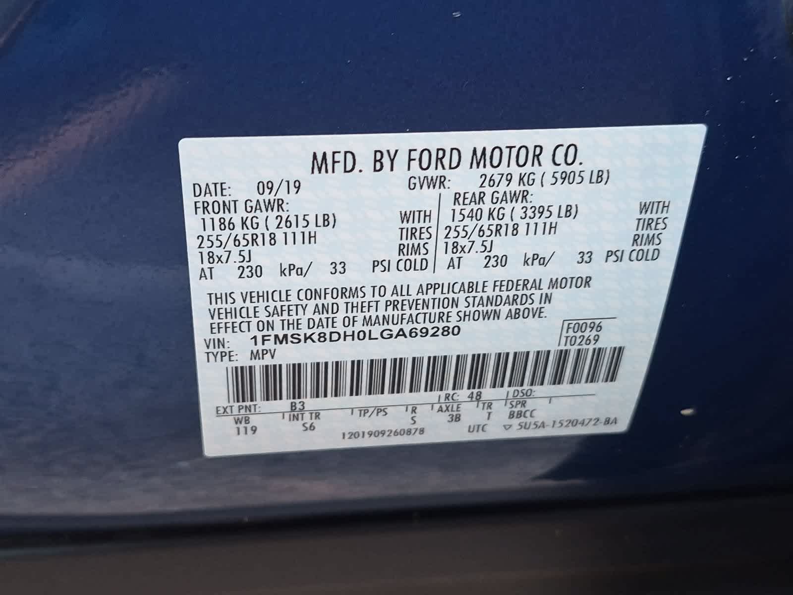 Used 2020 Ford Explorer XLT w/ Equipment Group 202A AWD/4WD image 34