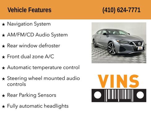 Used 2022 Nissan Maxima SV w/ Floor Mat Group FWD image 5