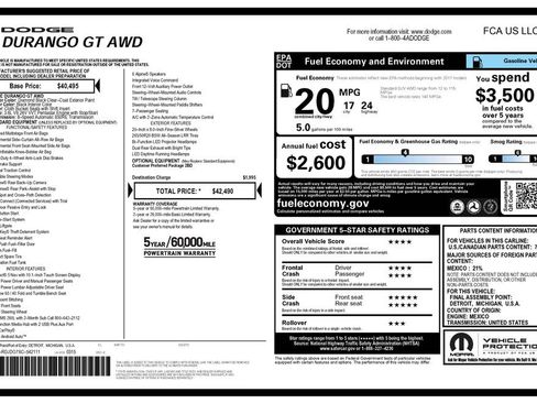 Certified 2025 Dodge Durango GT AWD/4WD image 4