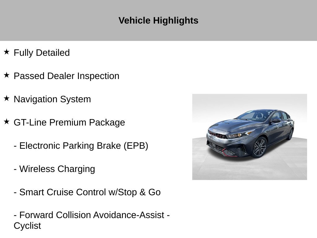 Certified 2023 Kia Forte GT-Line w/ GT-Line Premium Package FWD image 19