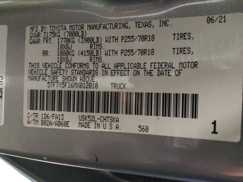 Used 2021 Toyota Tundra SR RWD image 33