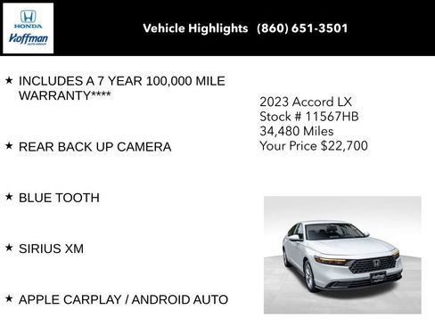 Used 2023 Honda Accord LX image 8