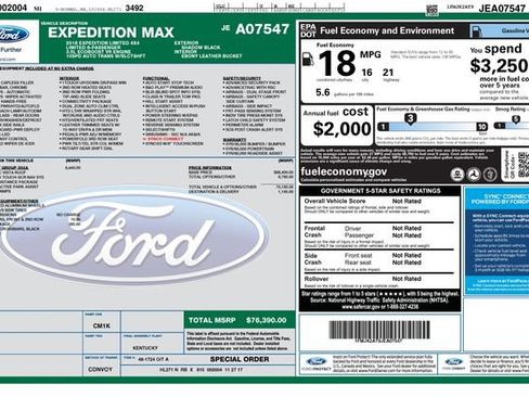 Used 2018 Ford Expedition Max Limited w/ Equipment Group 302A AWD/4WD image 18