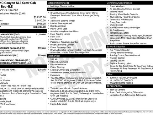 Used 2017 GMC Canyon SLE w/ All Terrain Package image 5