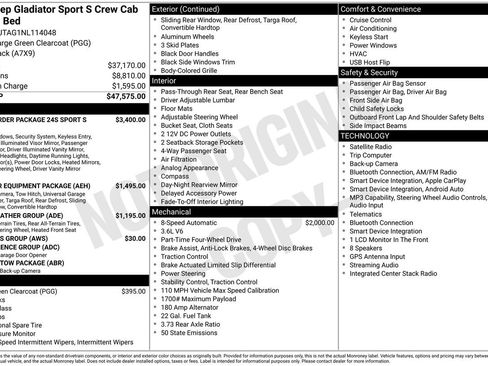 Used 2022 Jeep Gladiator Sport AWD/4WD image 9
