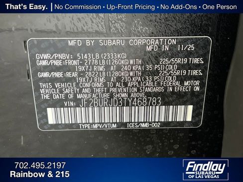 New 2026 Subaru Outback Touring XT image 35