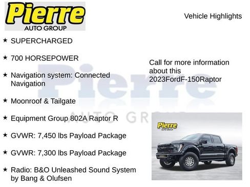 Used 2023 Ford F150 Raptor w/ Equipment Group 802A Raptor R AWD/4WD image 7