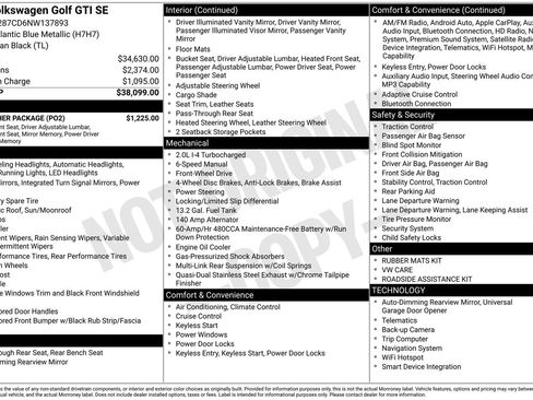 Used 2022 Volkswagen GTI SE w/ SE Leather Package image 16