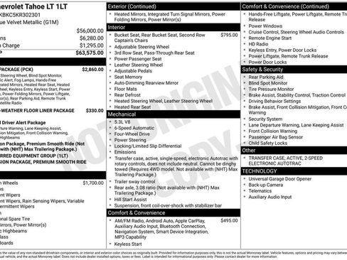Used 2019 Chevrolet Tahoe LT w/ Luxury Package AWD/4WD image 17