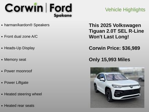 Used 2025 Volkswagen Tiguan SEL R-Line AWD/4WD image 6