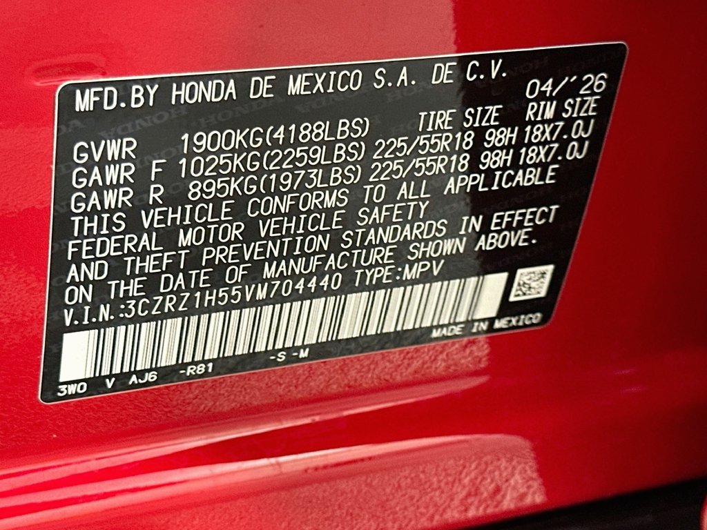 Certified 2027 Honda HR-V Sport image 30