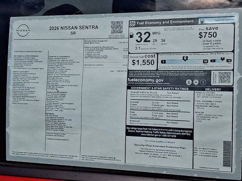 New 2026 Nissan Sentra SR w/ Floor Mat Package FWD image 19