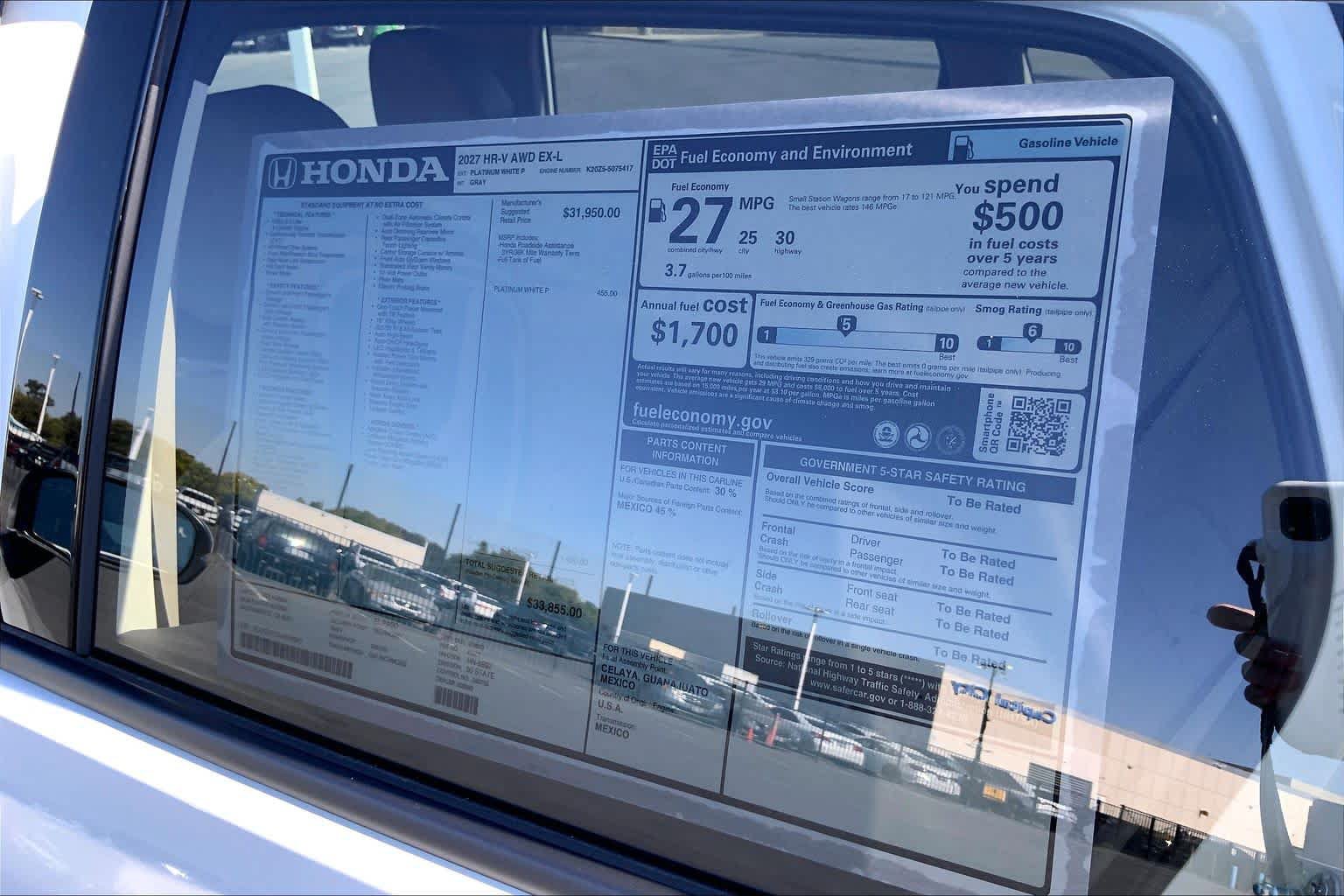 New 2027 Honda HR-V EX-L image 22
