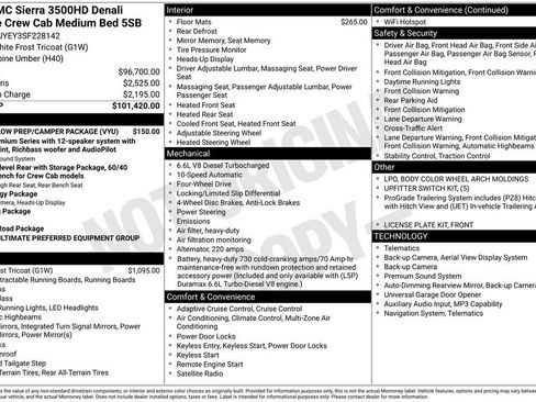 Used 2025 GMC Sierra 3500 Denali Ultimate w/ Snow Plow Prep/Camper Package AWD/4WD image 3
