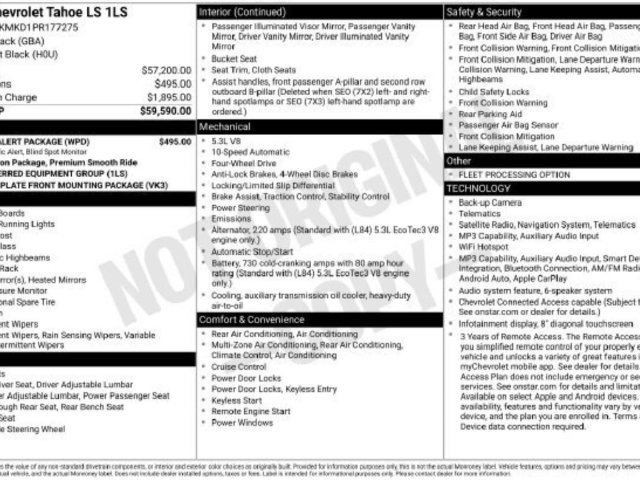 Used 2023 Chevrolet Tahoe LS w/ Driver Alert Package AWD/4WD image 49