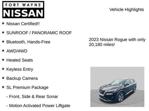 Certified 2023 Nissan Rogue SL w/ SL Premium Package AWD/4WD image 8
