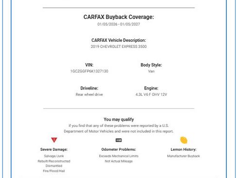 Used 2019 Chevrolet Express 3500 w/ Driver Convenience Package image 34