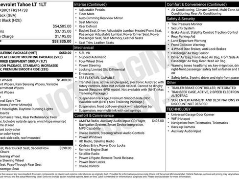 Used 2015 Chevrolet Tahoe LT w/ Max Trailering Package AWD/4WD image 45
