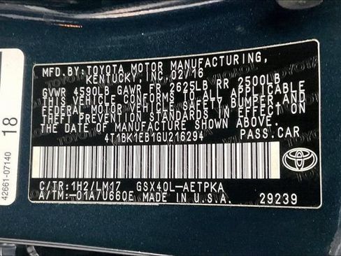 Used 2016 Toyota Avalon Limited w/ Protection Package FWD image 35