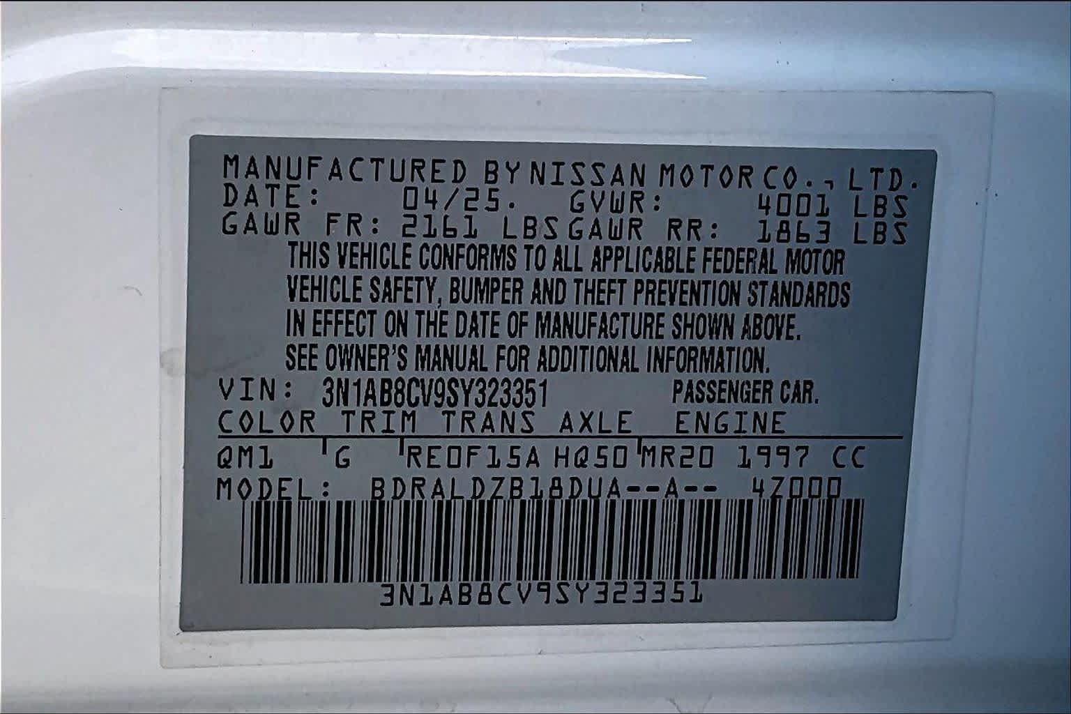 Used 2025 Nissan Sentra SV FWD image 34