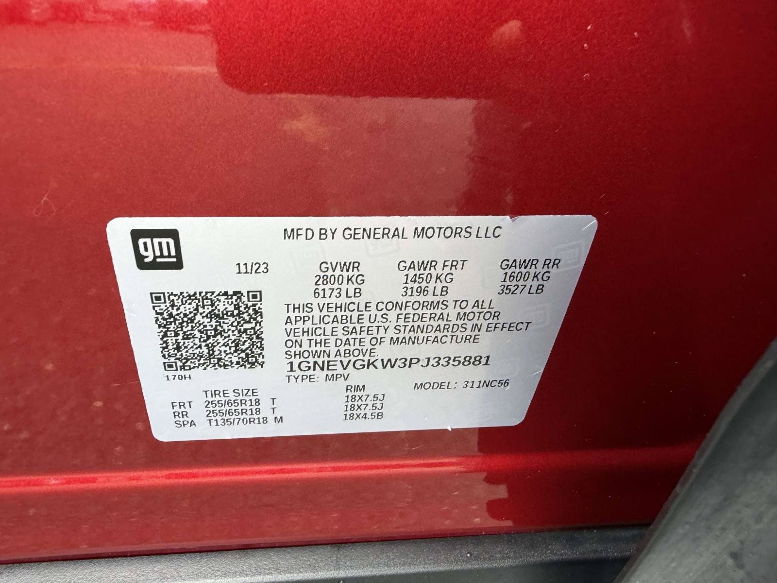 Certified 2023 Chevrolet Traverse LT AWD/4WD image 15