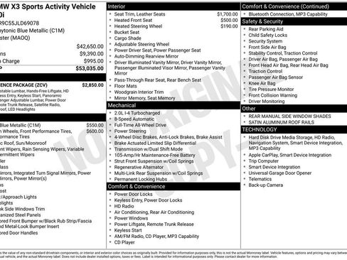 Used 2018 BMW X3 xDrive30i w/ Convenience Package image 5