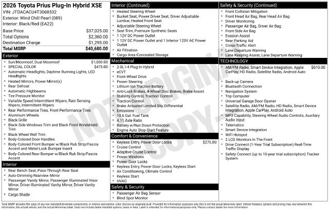 Used 2026 Toyota Prius Plug-In Hybrid FWD image 8
