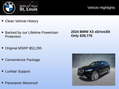 Used 2024 BMW X3 xDrive30i w/ Convenience Package image 8