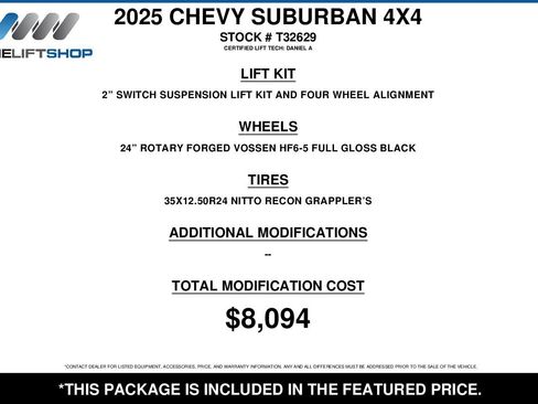 Used 2025 Chevrolet Suburban High Country AWD/4WD image 2