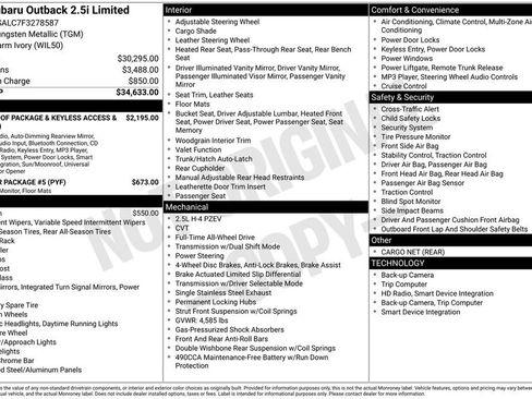 Used 2015 Subaru Outback 2.5i Limited image 32