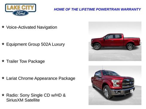 Used 2015 Ford F150 Lariat w/ Equipment Group 502A Luxury AWD/4WD image 5