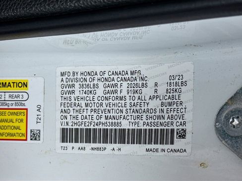 Certified 2023 Honda Civic LX image 29