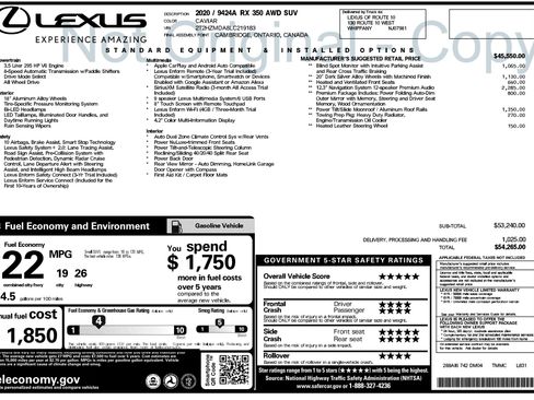 Used 2020 Lexus RX 350 AWD w/ Premium Package image 2
