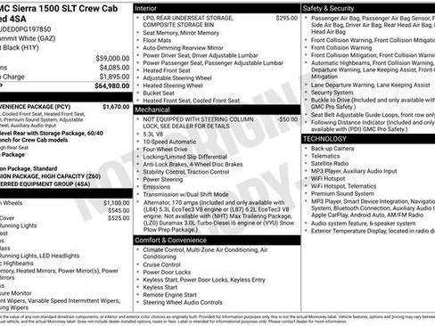 Used 2023 GMC Sierra 1500 SLT w/ SLT Convenience Package AWD/4WD image 69