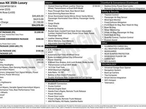 Used 2023 Lexus NX 350h AWD w/ Rear Seat Package image 56