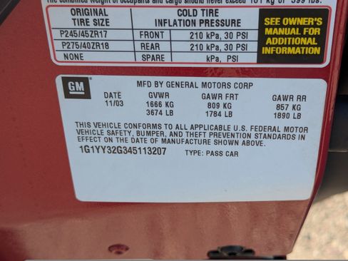 Used 2004 Chevrolet Corvette Convertible w/ Preferred Equipment Group image 9