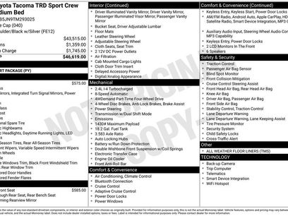 New 2026 Toyota Tacoma TRD Sport
