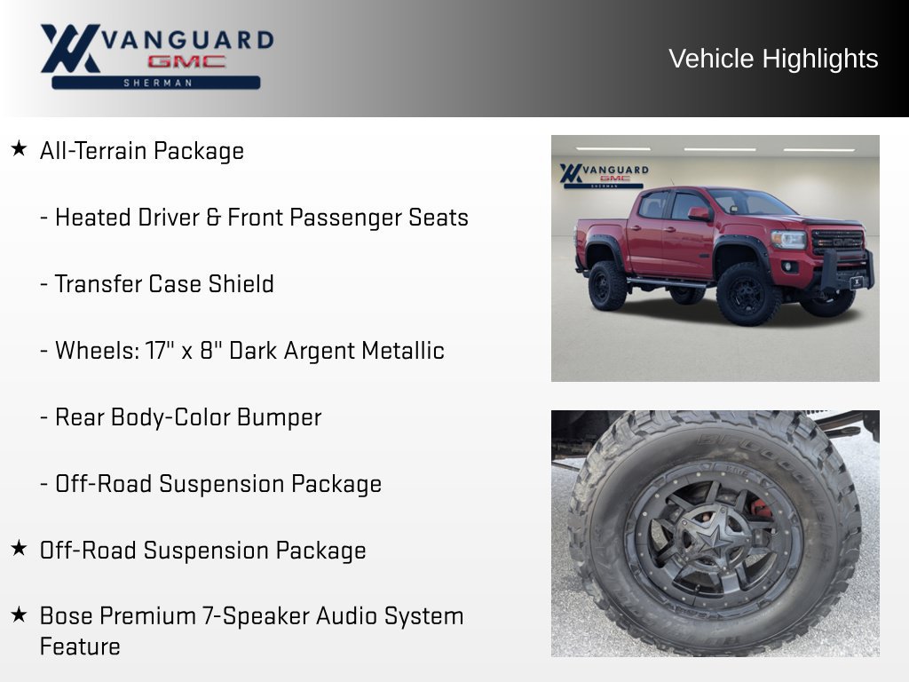 Used 2015 GMC Canyon SLE w/ All-Terrain Package AWD/4WD image 11