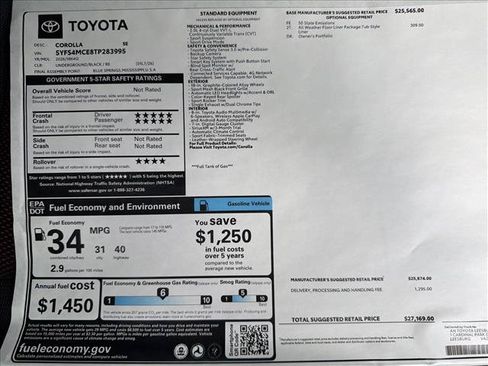 New 2026 Toyota Corolla SE FWD image 24