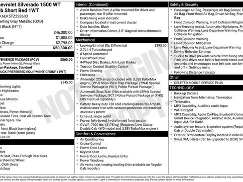 New 2026 Chevrolet Silverado 1500 W/T w/ WT Convenience Package AWD/4WD image 34