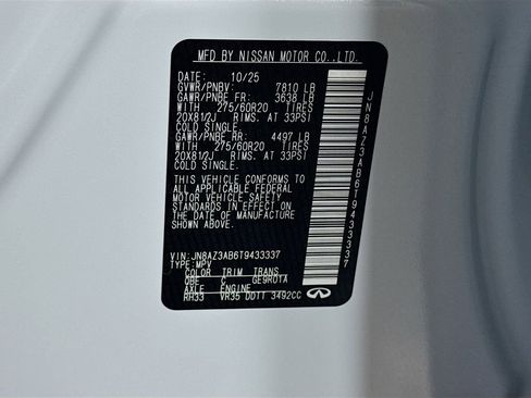 New 2026 INFINITI QX80 Pure w/ Cargo Package image 44