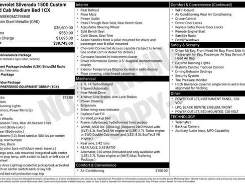 Used 2021 Chevrolet Silverado 1500 Custom image 38