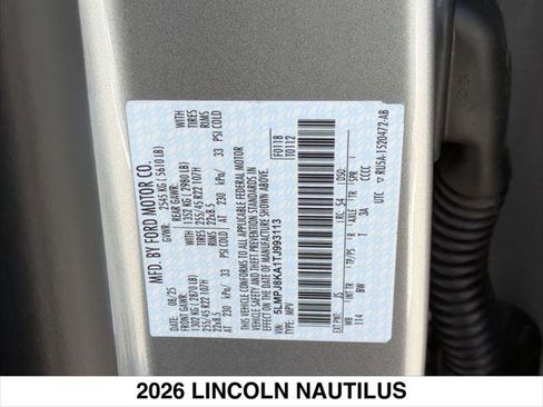 New 2026 Lincoln Nautilus Reserve w/ Jet Appearance Package image 15